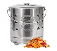 Burn Can for Paper, Fire Barrel, Portable with Fire Hook And Liner Stainless Covered Cage for Fallen Leaves Deck Garbage Backyard Trash Balcony Fake