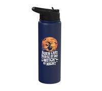 Burn Care Nurse by Day Witch by Night Halloween Stainless Steel Insulated Water Bottle