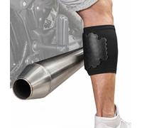 Burn Jacket motorcycle exhaust pipe burn protective sleeve leg guard,Black,12.5 - 16 inch wide fit