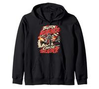Burn Rubber Chase Glory Drag Racing Car Racer Zip Hoodie