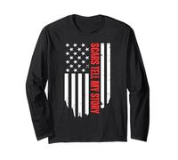 Burn Survivor United States Flag Scars and Stripes Long Sleeve T-Shirt