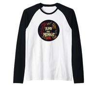 Burn the Midnight Oil Logo Raglan Baseball Tee
