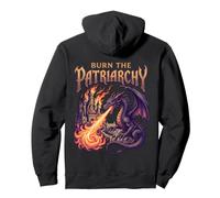 Burn The Patriarchy Dragon Dark Fantasy Gothic Rebellion Pullover Hoodie