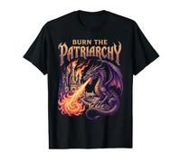 Burn The Patriarchy Dragon Dark Fantasy Gothic Rebellion Value Graphic T-Shirt
