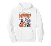 Burn The Patriarchy Feminist Girl Woman Dragon Funny Pullover Hoodie