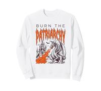 Burn The Patriarchy Feminist Girl Woman Dragon Funny Sweatshirt