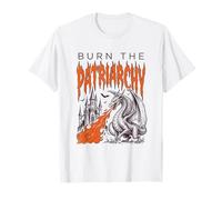 Burn The Patriarchy Feminist Girl Woman Dragon Funny T-Shirt