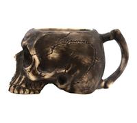 Burn The Ships Ceramic Skull Shave Bowl | Handmade Lather Mug for Men | Hot Foam Brush Dish | Vintage Razor Soap Holder | Beard Grooming Accessory | Luxury Gift for Him