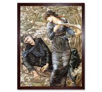 Burne-Jones Beguiling Merlin Arthurian Painting Art Print Framed Poster Wall Decor 12x16 inch