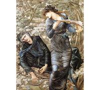 Burne-Jones Beguiling Merlin Arthurian Painting Large Wall Art Print Canvas Premium Mural