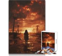 Burned City Hard Jigsaw Puzzle for Adults 1000 Pieces Educational Mind Challenge Game Unique Gift with Sentimental Value Size 50x75cm