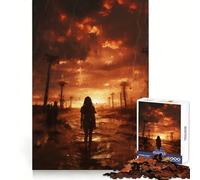 Burned City Jigsaw for Adults1000 Pieces Cognitive Skill Soothing Downtime Solid Lock Ideal Xmas Gift (38x52cm)
