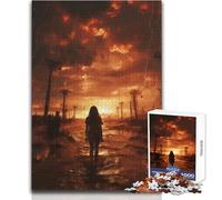 Burned City Jigsaw Puzzle 1000 Educational Fun Learning Activity Game Perfect Thoughtful Gift for Any Occasion Size 38x26cm