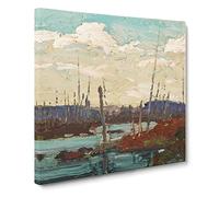 Burned Over Swamp by Tom Thomson Canvas Print | Gallery Wrapped 30mm Frame Wall Art | 14x14 inches | Ready to Hang | Modern Picture | Living Room Bedroom Lounge Office