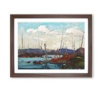 Burned Over Swamp By Tom Thomson Classic Painting Framed Print | A2 Walnut Framed Wall Art | Ready to Hang | Classic Historical Picture | Living Room Bedroom Lounge Office