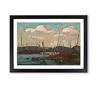 Burned Over Swamp by Tom Thomson Framed Print | A2 Black Framed Wall Art | Ready to Hang | Modern Nature Picture | Living Room Bedroom Lounge Office