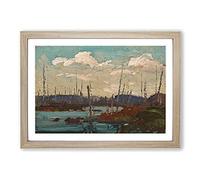 Burned Over Swamp by Tom Thomson Framed Print | A2 Oak Framed Wall Art | Ready to Hang | Modern Nature Picture | Living Room Bedroom Lounge Office