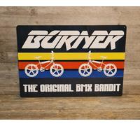 Burner BMX Large Metal Sign, Raleigh Burner Tin Sign. Man Cave, Den Garage Sign