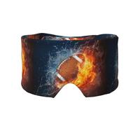 Burning American Football in Fire, Full Eye Covers Light Blocking Eye Mask Sleep Eye and Ear Muffs