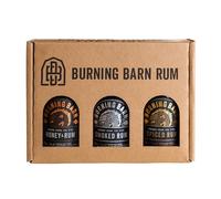 Burning Barn - Gift Box - Three Bottle Selection Box - Spiced Rum and Honey & Rum Liqueur and Smoked Rum - 3x 5cl - Enhance Your Drinks Cabinet - The Perfect Present