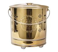 Burning Barrel Incinerator - 26x26x29cm Portable Steel Cage with Lid, Removable Ash Liner, Fire Poker Tool | Outdoor Patio Tree Yard Deck Camping Cooking Waste Leaves Wood Waste Disposal