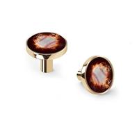 Burning Baseball Cabinet Knobs and Wall Hooks, 6 Pack Modern Drawer Pulls with Golden Base, Solid Zinc Alloy Handles for Kitchen, Bathroom, Dresser