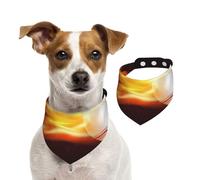 Burning Baseball Fire Flame Pattern,Pet Bib Scarf Cats Dog Bandana Dogs Towel Bib Adjustable Pet Scarf,M