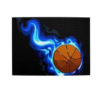 Burning Basketball,500 Pieces Puzzles for Adults-Wooden Jigsaw Puzzle for Adults Elderly