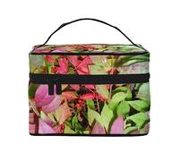 Burning Bush with Red Berries Travel Makeup Bag - Elegant and Spacious Cosmetic Organizer for On-The-Go