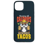 Burning Calories For More Tacos Cute Panda Weightlifting Case for iPhone 15 Plus