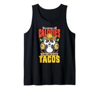 Burning Calories for More Tacos Cute Panda Weightlifting Tank Top