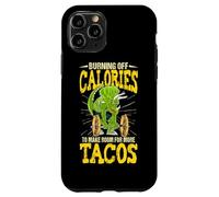 Burning Calories For More Tacos Dinosaur Weightlifting Case for iPhone 11 Pro