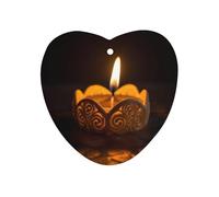 Burning Candle Car Air Freshener Hanging, Long Lasting Scented Car Aromatherapy Tablets, Love form Fragrance Scented Cards for Vehicles, Bedroom, Wardrobe Gray-style