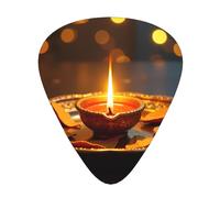 Burning Candle Guitar Picks Gift Set - 12 Smooth Durable Plectrums For Acoustic, Electric & Bass Guitar, Perfect Present For Guitar Lovers & Musicians