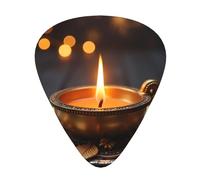 Burning Candle Guitar Picks Gift Set - 12 Smooth Durable Plectrums For Acoustic, Electric & Bass Guitar, Perfect Present For Guitar Lovers & Musicians