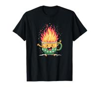 Burning Cup Look for Winter Drinks Lovers T-Shirt