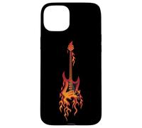 Burning Fire Guitar Design for Music Fans and Guitarists Case for iPhone 15 Plus