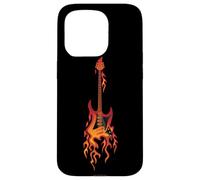 Burning Fire Guitar Design for Music Fans and Guitarists Case for iPhone 15 Pro