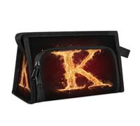 Burning Fire K Travel Makeup Bag for Women Men Kids Girls Boys K Multipurpose Wash Pouch Bag Toiletry Cosmetic Toiletries Shower Bag Organizer