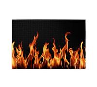 Burning Flame Print Multicolor, 1000 Pieces Jigsaw Puzzles, Wooden Jigsaw Family Game Wall Decor for Adults Teens