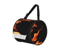 Burning Flame Print Multicolor, Cylinder Tissue Holder, Tissue Box Cover Hanging Tissue Box Holder Car Tissue Dispenser