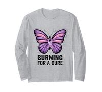 Burning for a Cure Lupus Awareness Butterfly Long Sleeve T-Shirt