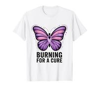 Burning for a Cure Lupus Awareness Butterfly T-Shirt