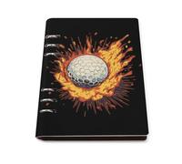 Burning Golf Bomb Ball A5 Refillable Notebook Binder Journaling