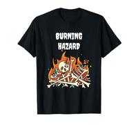 Burning Hazard Retro Funny Inferno Fire Designs Present T-Shirt