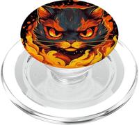Burning Hellcat with Flames for Fire Sport training PopSockets PopGrip for MagSafe