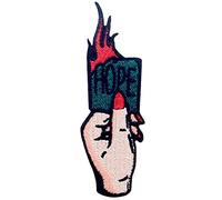 Burning Hope No Hope Patch Embroidered Applique Badge Iron On Sew On Emblem
