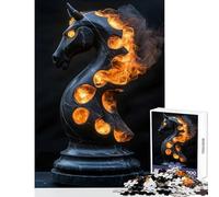 Burning Knight Chess Piece Jigsaws for Adults1000 Pieces Gifts for Women Men Difficult Challenge Home Decoration Toys for Age 14+ Game (50x75cm)