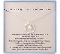 Burning Love To My Boyfriend's Mom Necklace Sterling Silver Necklace Gifts for Boyfriends Mom Mothers Day Gifts, Metal, No Gemstone