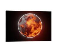 Burning Mars Planet 8K Poster Poster Vintage Art, Wall Canvas, Decoration Aesthetic, Living Room, Kids Room Dormitory, Cafe, Bathroom, Suitable for Bedroom, Gym, Cool Classic 24x36inch(60x90cm) Frame-